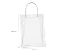 COLLBATH 25 Pezzi Sacchetti Trasparenti con Manici Buste Grandi Verticali Resistenti e Riutilizzabili per Confezioni Feste e Negozi con Supporto Stabile e Manici Comodi