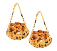 COLLBATH 2pezzi Borsa Per Uova Sacchetto Raccolta Uova Fresche Per Galline Anatre e Oche Cesta Piccola Con Protezione Per Attività Agricole e Uso Domestico