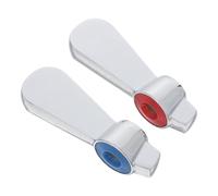 COLLBATH 2pezzi Maniglie Rubinetto Lavabo Bagno in Metallo Resistente Foro Rotondo per Rubinetti Acqua Calda e Fredda Leva Sostitutiva per Cucina Lavanderia e Lavabi Commerciali