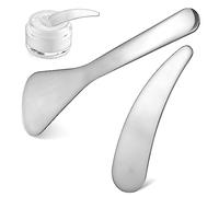 COLLBATH 2pezzi Spatola Per Il Viso in Acciaio Resistente Per Strumenti Di Bellezza Portatili Spatole Per Crema Pratiche Per Uso Domestico Salone