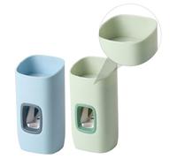 COLLBATH 2pezzi Spremitore Automatico di Dentifricio in Distributore per Bagno Compatibile Tubetti Standard da Appendere alla Parete Pratico e Resistente