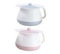 COLLBATH 2pezzi Sputacchiera Per Ragazza in Plastica Pp Di Vasino Per Utilizzo Domestico Con Coperchio e Manico Spesso Secchio Per Orinatoio Piccolo Vaso Per Urina