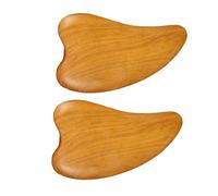 COLLBATH 2pezzi Strumenti Di Massaggio Legno Piastra Gua Sha Per Del Viso Riduce Tensioni e Ruga Facile Da Trasportare e Usare Ogni Luogo