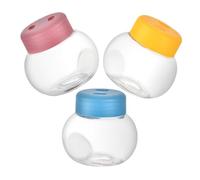COLLBATH 3 Pezzi Barattoli per Spezie in Vetro Ermetico Shaker per Riutilizzabili Design Trasparente e Portatile per Cucina e Attività Allaperto come Barbecue e Facili da