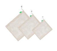 COLLBATH 3 Pezzi Di Sacchetti in Rete Di Cotone Con Coulisse Per Lorganizzazione Di Frutta E Verdura Per Lo Stoccaggio Naturale