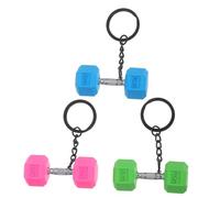COLLBATH 3 pezzi Mini Manubri Portachiavi Colorati Charm Zaino Fitness Leggero e Compatto Accessorio per Amanti Palestra e Compleanno