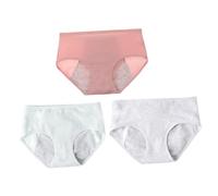 COLLBATH 3 Pezzi Mutandine Anti-perdita Donna Slip Cotone Traspirante Mutande Elastica Comoda Alta Vita