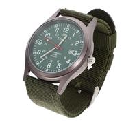 COLLBATH 3 Pz Orologio quarzo watch wmt orologi vegito guardare bretelle nere per ragazzi orologi unisex neutro orologio con cinturino in tela orologi da polso con calendario Green