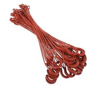 COLLBATH 30 ganci per piante in plastica rossa, resistenti e antiruggine, per piccoli vasi, accessori da giardino per appendere vasi su balconi, finestre o interni, supporto