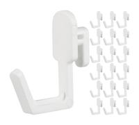 COLLBATH 30 Pezzi Gancio per Pannello Forato Bianco, Singolo | Facile da Installare, Robusto e Semplice da Usare, per Lavori Fai da Te, Parete Attrezzata