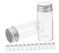 COLLBATH 30 Pezzi Transparent Glass Test Tubes Small Vials With Leakproof Caps For Sampling Travel And Laboratory Use