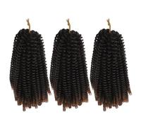 COLLBATH 3sets Capelli Intrecciati Molla Ciocche per Donne Extension per Capelli Ricci all Uncinetto Trecce all Uncinetto per Stili Europei e Africani