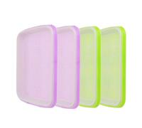 COLLBATH 4 Impostati Vassoi per Germogli Senza Terra con Rete Contenitori per Coltivazione di Semi Come Soia Fagioli Mung e Grano Vassoio Vivaio Durevole per Uso Domestico