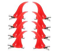 COLLBATH 4 Paia Clip Corna di Bue Gotiche per Halloween Accessori Multifunzionali Design Resistente e Facile Indossare per Costume Diavolo e Feste Cosplay