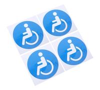 COLLBATH 4 Pezzi Adesivi Disabili per Sedia Rotelle Segnaletica Accessibilità per Finestrini Auto Porte e Vetri Facilita Comunicazione Accesso Disabili