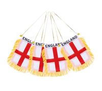 COLLBATH 4 Pezzi Bandiera Inghilterra Mini Striscioni Auto Decorazione Specchietto Retrovisore Bandiere Auto Appese Piccoli Striscioni Finestra