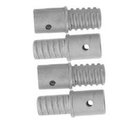 COLLBATH 4 Pezzi Kit Adattatori Filettati per Manico Scopa Ricambio Metallo per Asta Prolunga Telescopica Terminale per Rullo Pittura e Pulizia Casa