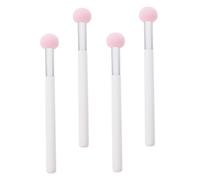 COLLBATH 4 pezzi Spugnette Make Up Fungo per Spugna Non-latex per Asciutto e Bagnato Applicatore e Fondotinta Rosa con Manico Bianco Versatile per Professionisti e Principianti