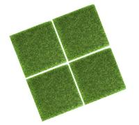 COLLBATH 4 Pezzi Tappeto Erboso Finto in Plastica Decorazione Prato Sintetico Resistente e Facile da Installare Adatto per Paesaggi Miniatura Giardino e Diorami Indoor e Outdoor