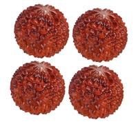 COLLBATH 4 Pz Artigianato Da Intaglio Palline Antistress Cinesi Giocattoli Da Scrivania Di Mano Cinesi Sfere Cinesi Di Massaggio Della Mano Litchi Massaggio Manuale Palissandro Coffee