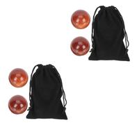 COLLBATH 4 Pz palla della salute in legno palline da massaggio per i palmi pratiche palline da massaggio palla fitness palla massaggiante palline rotanti per esercizi manuali di legno