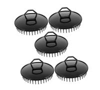 COLLBATH 5 Pezzi Pettine Portatile Per Capelli Design Autopulente Leggero e Multiuso Per Shampoo Stimolazione Del Cuoio Capelluto Pulizia Realizzato in Morbida Plastica Per Capelli e Cuoio