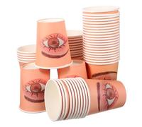 COLLBATH 50 Pezzi Eyelash Extensions Training Paper Cups For Skill Development With Realistic Eye Contour Reusable Practice Tool For Lash Mapping And Makeup Sessions