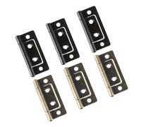 COLLBATH 6 Pezzi Cerniera per Porta Secondaria Spessa Silenziosa in Ferro Resistente Antiruggine Cerniera Piatta per Porte e Finestre Pieghevoli Uso Domestico e Professionale