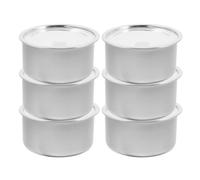 COLLBATH 6 Pezzi Contenitori Vuoti per Alimentim, Barattoli Versatili in Alluminio, per Snack Animali Domestici, Pratici e Leggeri, con Sigillante Facili da Aprire e Conservare