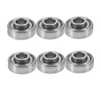 COLLBATH 6 pezzi Kit Cuscinetti Ruote Carrozzina Anteriore in Acciaio Assemblaggio Mozzo Resistente per Sedie Rotelle Manuali Parti di Ricambio per Stabilità e Sicurezza Migliorate