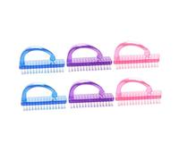 COLLBATH 6 pezzi Spazzole per Unghie Setole Flessibili per Pulizia Nail Art Spolverino Sottile Portatile per Rimuovere e Residui per Manicure e Viaggi