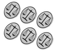 COLLBATH 6 Pezzi Spilla da Giacca Uomo Metallo Bilancia Giustizia Pin Legale Antigraffio per Avvocati e Studenti di Diritto Accessorio Elegante per Compleanno Laurea e Abiti Formali