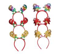 COLLBATH 6pezzi Cerchietto Per Capelli Natalizio Paillettes Accessori Per Capelli Da Festa Per Feste Natalizie Concerti e Allestimenti Per Feste