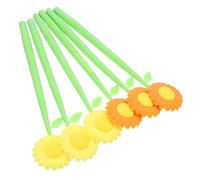 COLLBATH 6pezzi Penne Neutre in Silicone Portatili Per Scrivere Floreale Penne Gel Per Studenti Per Test e Ufficio