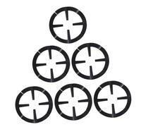 COLLBATH 6pezzi Supporti in Ferro Per Caffettiere Da Fornello Gas Nero Mensole Resistenti e Stabili Per Pentole Piccole in Cucina Anelli Riduttori Per Fornelli Per Casa e Ristorante