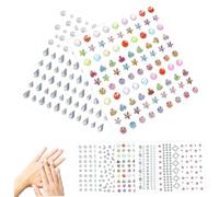 COLLBATH 7 Fogli Adesivi con Autoadesivi per Gioielli Glitter per Festival Halloween Party Luminosi Lunga Tenuta Facili Applicare