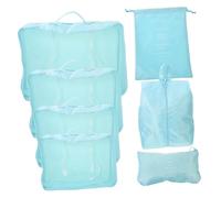 COLLBATH 7pezzi Organizer da Viaggio per Valigia Cubi da Imballaggio per Vestiti Cosmetici Articoli da Toeletta Scarpe e Oggetti di Uso Quotidiano Resistenti e Leggeri per Viaggi di Lavoro