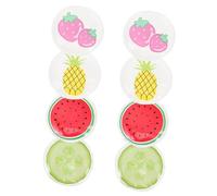 COLLBATH 8pezzi Maschere Per Occhi Raffreddanti Gel Da Forme Di Frutta Per Sollievo Da Gonfiori e Occhiaie Maschere Regolabili Per Uso Domestico Stili Colorati Ananas Anguria Fragola Kiwi