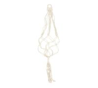 COLLBATH Appendino da Parete in Macramè per Ukulele e Chitarra Portavasi Bianco in Cotone Intrecciato Supporto Versatile per Interni ed Esterni