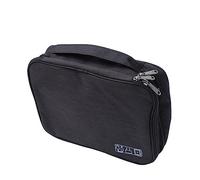 COLLBATH Borsa Organizer in Poliestere Per Accessori Elettronici Custodia Da Viaggio Capiente Tre Scomparti Separati Adatta Per Cavo Dati Power Bank U Disk E Dispositivi Digitali