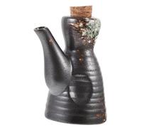 COLLBATH Bottiglia in Ceramica Per Salsa Di Soia e Aceto Stile Giapponese Dispenser Pratico e Resistente Con Coperchio Per Condimenti Freschi e Conservazione Igienica Sul Tavolo