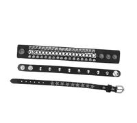 COLLBATH Bracciale Punk in Finta Pelle Rigida Borchie e Rivetti Per Uomo e Donna Bracciale Gotico Unisex Da Motociclista Outfit Rocker