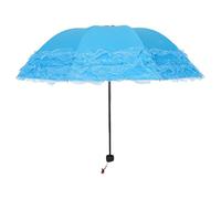 COLLBATH Bridal lace parasol umbrella blu, pieghevole e portatile, stile vittoriano elegante, ombrello da principessa per wedding party e special occasions