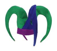 COLLBATH Cappello da Clown Triangolare in Feltro Corna, Cerchietto per Costume da Festa Circense e Cosplay, Fascia Regolabile per Eventi Carnevaleschi e Photo Booth
