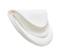 COLLBATH Carta Assorbente Facile da Maneggiare Bianca per Olio da Cucina 20Cm 100 Pezzi Fogli Rotondi in Fibra Composita Sicura per Alimenti per Friggere e Uso Domestico