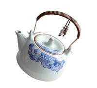 COLLBATH Ceramic Teapot With Ergonomic Handle Porcelain Chinese Tea Kettle For Home Brewing Small Gatherings Easy To Clean And Heat Resistant