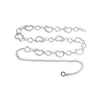 COLLBATH Cintura A Forma Di Cuore Con Catena in Metallo Per Donna Cintura Alla Moda Per Tutte Le Occasioni