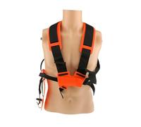 COLLBATH Cintura Doppia Tracolla Imbottita per Decespugliatore con Bretelle Regolabili Arancione Comfort Prolungato e Fissaggio Facile per Tagliaerba e Pruner da Giardino