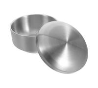 COLLBATH Ciotola da Barba in Acciaio Inossidabile 14cm con Doppia Parete e Coperchio, Contenitore per Sapone da Barba da Uomo, Porta Schiuma da Viaggio Compatto per Uso Quotidiano e Bagno