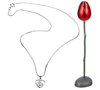 COLLBATH Collana Alla Moda E Anello Da Collo in Set Pratico Fiore Immortale Per Decorare Casa Ufficio O Hotel Feste